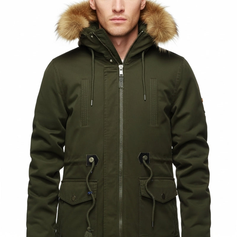 Men's camouflage velvet hooded jacket, thick windproof coat, medium-long warm men's parka, camo parka, new winter