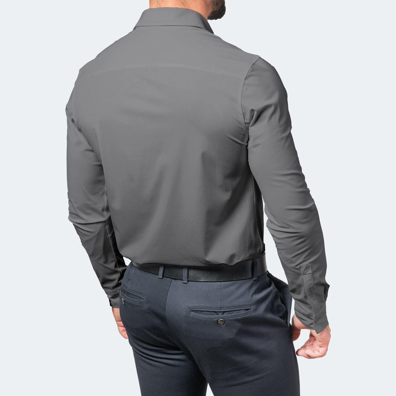 Men's Non-Iron Stretch Dress Shirt - Wrinkle-Free, Comfortable Fit, Perfect for Work & Formal Events