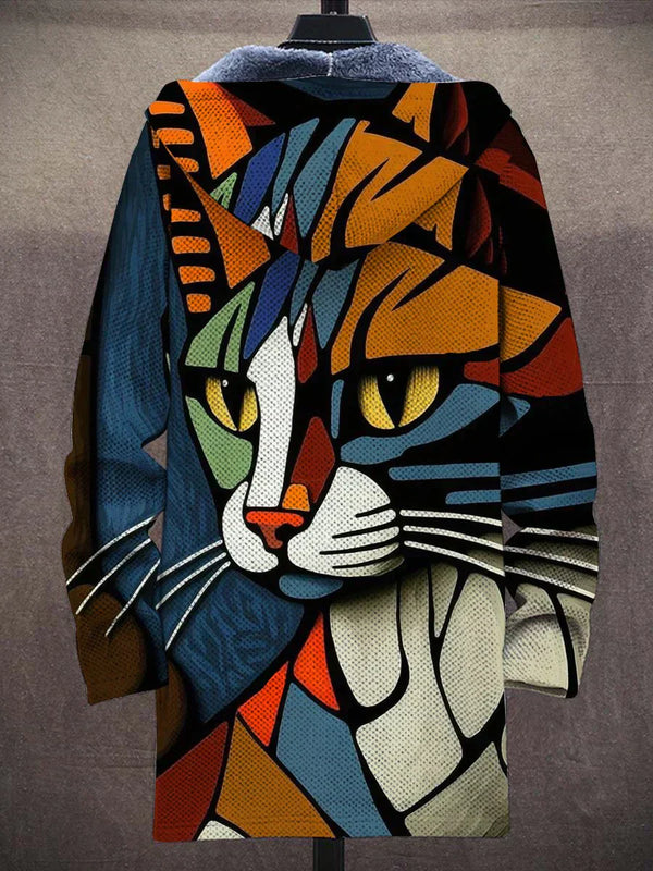 Women's Casual Cat Pattern Jacket - Trendy Lightweight Outerwear for Everyday Wear
