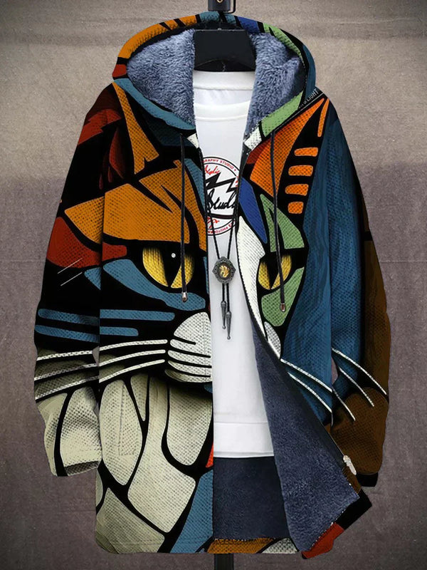 Women's Casual Cat Pattern Jacket - Trendy Lightweight Outerwear for Everyday Wear