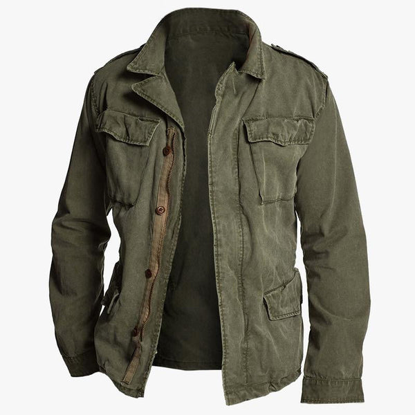 Men's Vintage Casual Field Jacket - Durable Workwear Outerwear, Style #67912635TO