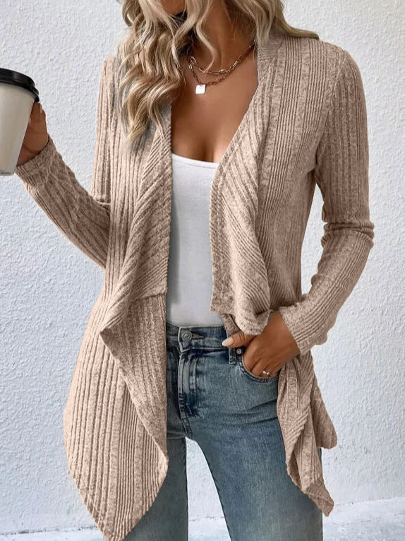 Women's Casual Open-Front Cardigan - Lightweight, Versatile Layering Piece for Everyday Style