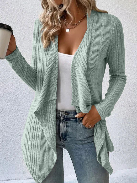 Women's Casual Open-Front Cardigan - Lightweight, Versatile Layering Piece for Everyday Style