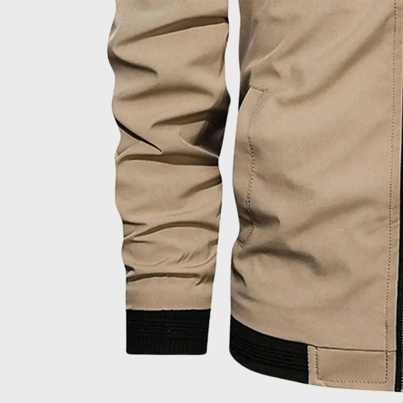 Men's Lightweight Bomber Jacket with Zipper Pockets - Stylish & Versatile Outerwear for All Seasons