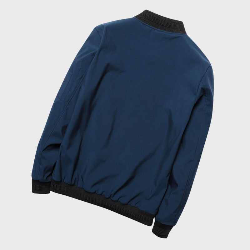 Men's Lightweight Bomber Jacket with Zipper Pockets - Stylish & Versatile Outerwear for All Seasons