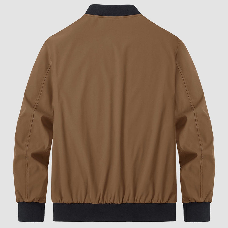 Men's Lightweight Bomber Jacket - Stylish Windbreaker with Pockets for Versatile Outdoor Wear