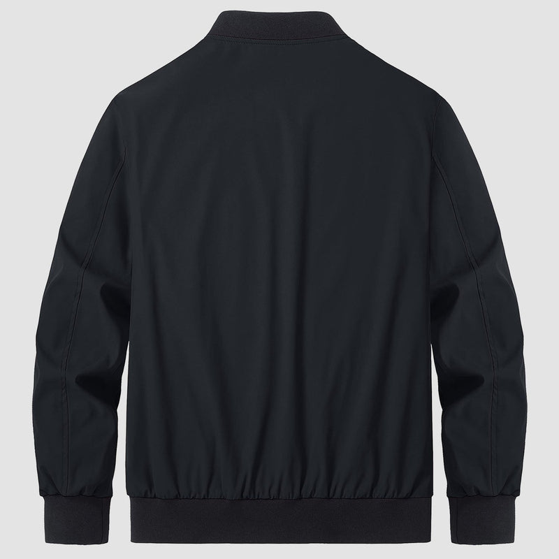 Men's Lightweight Bomber Jacket - Stylish Windbreaker with Pockets for Versatile Outdoor Wear