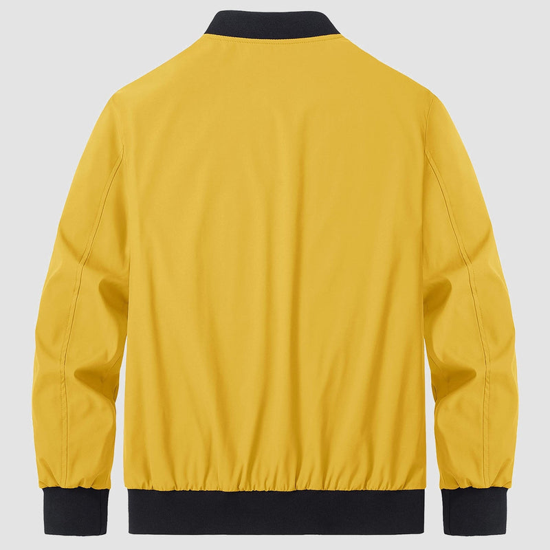 Men's Lightweight Bomber Jacket - Stylish Windbreaker with Pockets for Versatile Outdoor Wear