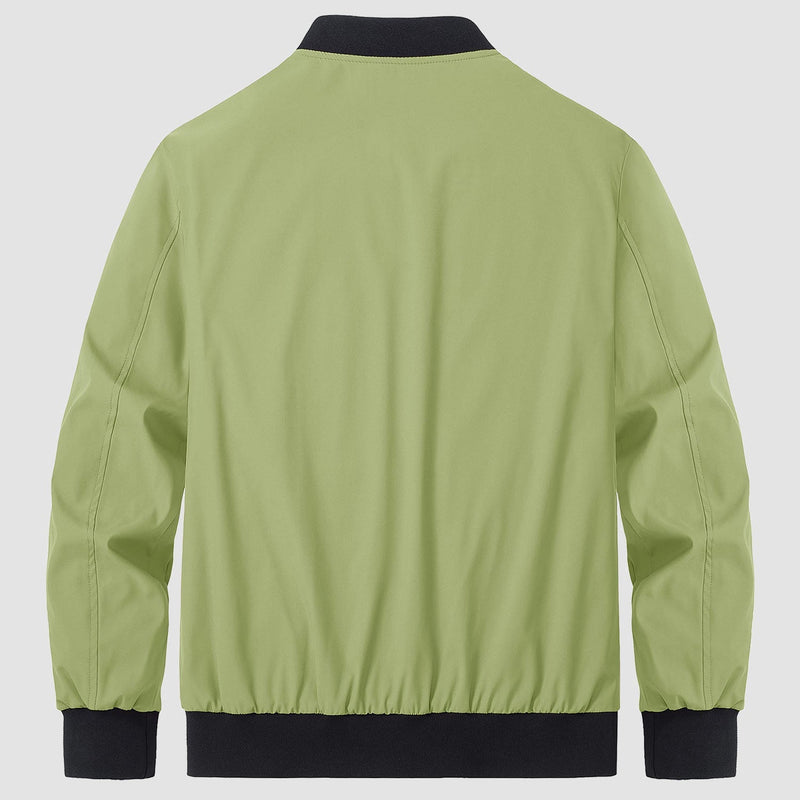 Men's Lightweight Bomber Jacket - Stylish Windbreaker with Pockets for Versatile Outdoor Wear