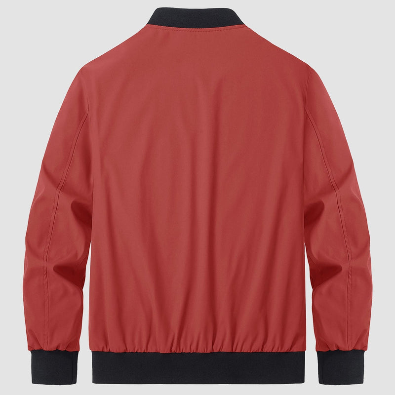 Men's Lightweight Bomber Jacket - Stylish Windbreaker with Pockets for Versatile Outdoor Wear