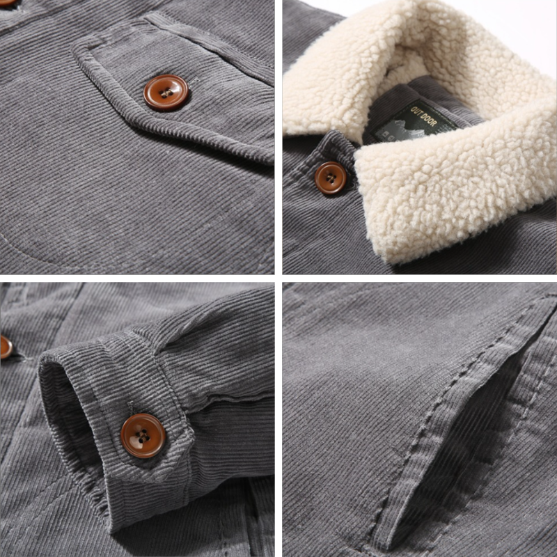Men's Soft Interior Corduroy Jacket for Autumn - Stylish & Comfortable Outerwear