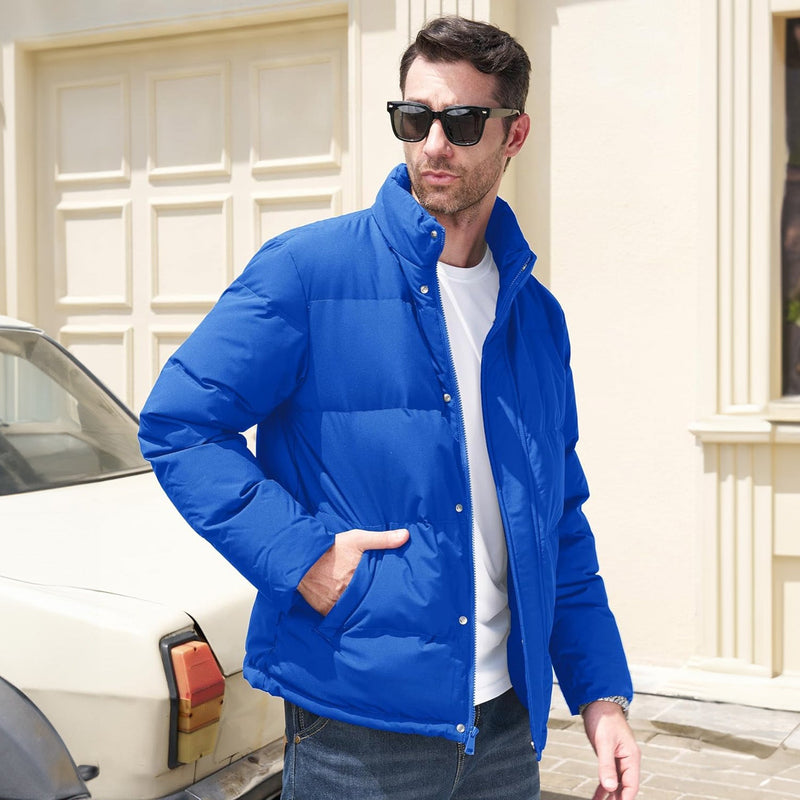 Men's Water-Resistant & Windproof Warm Down Puffer Jacket - Ultimate Winter Insulation