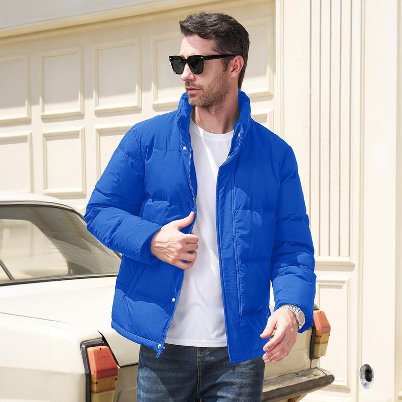 Men's Water-Resistant & Windproof Warm Down Puffer Jacket - Ultimate Winter Insulation