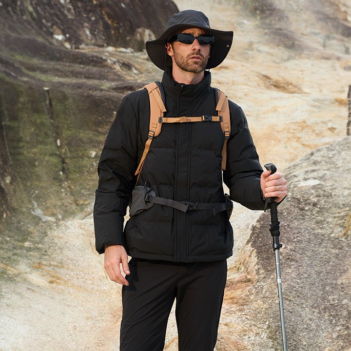 Men's Water-Resistant & Windproof Warm Down Puffer Jacket - Ultimate Winter Insulation
