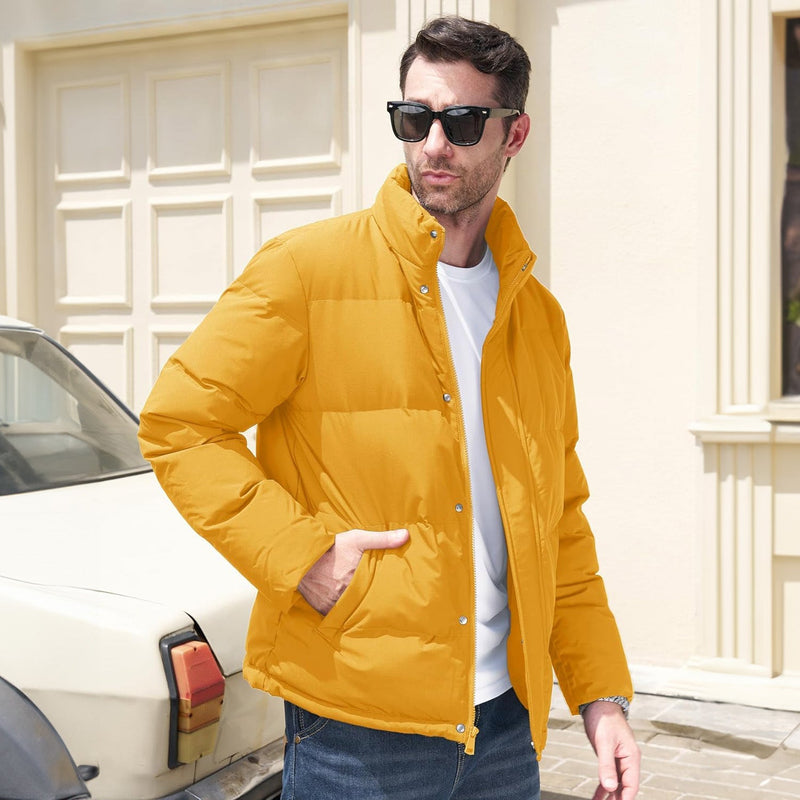 Men's Water-Resistant & Windproof Warm Down Puffer Jacket - Ultimate Winter Insulation
