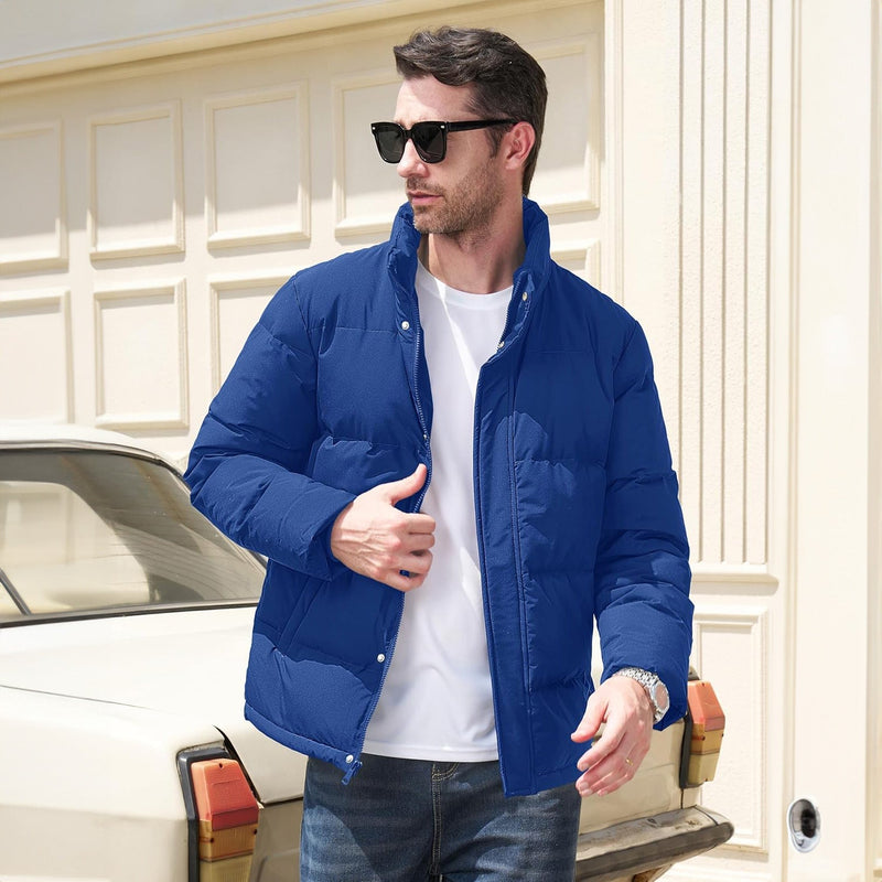Men's Water-Resistant & Windproof Warm Down Puffer Jacket - Ultimate Winter Insulation