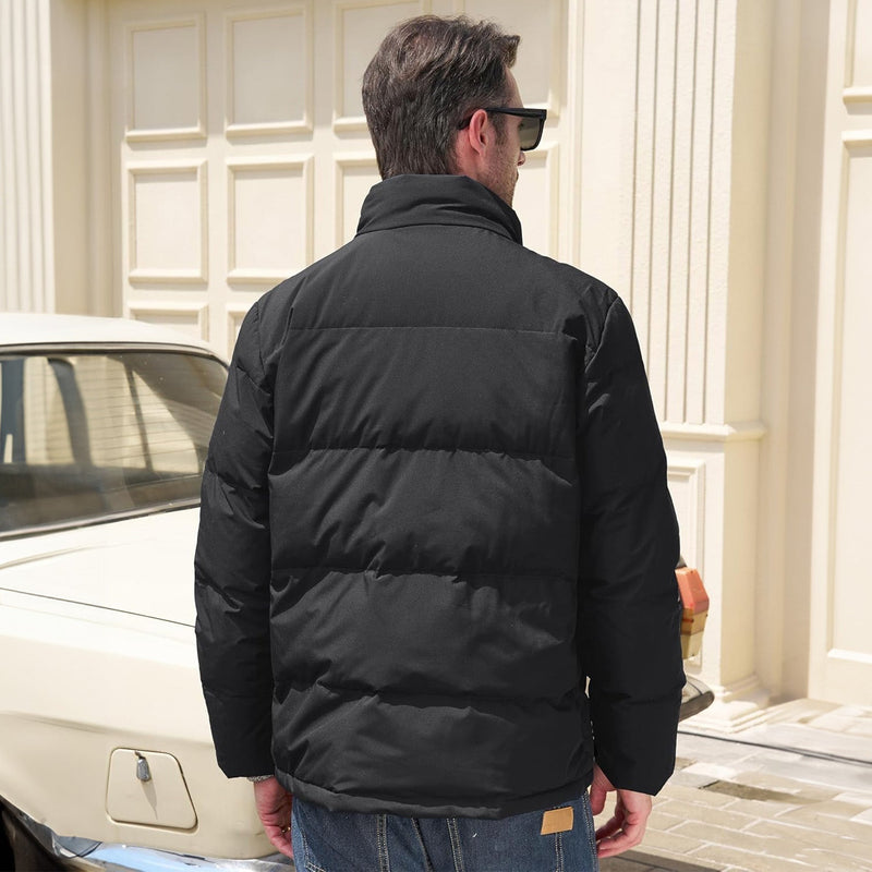 Men's Water-Resistant & Windproof Warm Down Puffer Jacket - Ultimate Winter Insulation