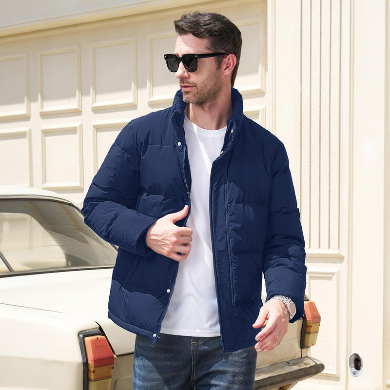Men's Water-Resistant & Windproof Warm Down Puffer Jacket - Ultimate Winter Insulation