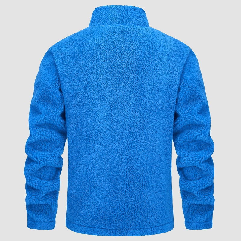 Men's Fluffy Sherpa Fleece Jacket - Full Zip Casual Winter Outerwear for Ultimate Warmth and Comfort