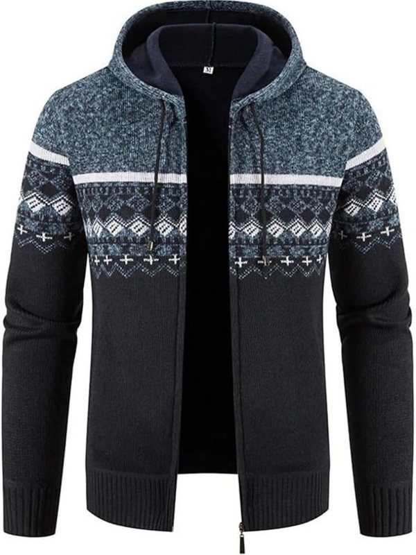 Men's Zip-Up Hoodie Cardigan with Lined Interior, Adjustable Drawstring Hood, and Comfortable Fit - Perfect for Casual Wear and Outdoor Activities
