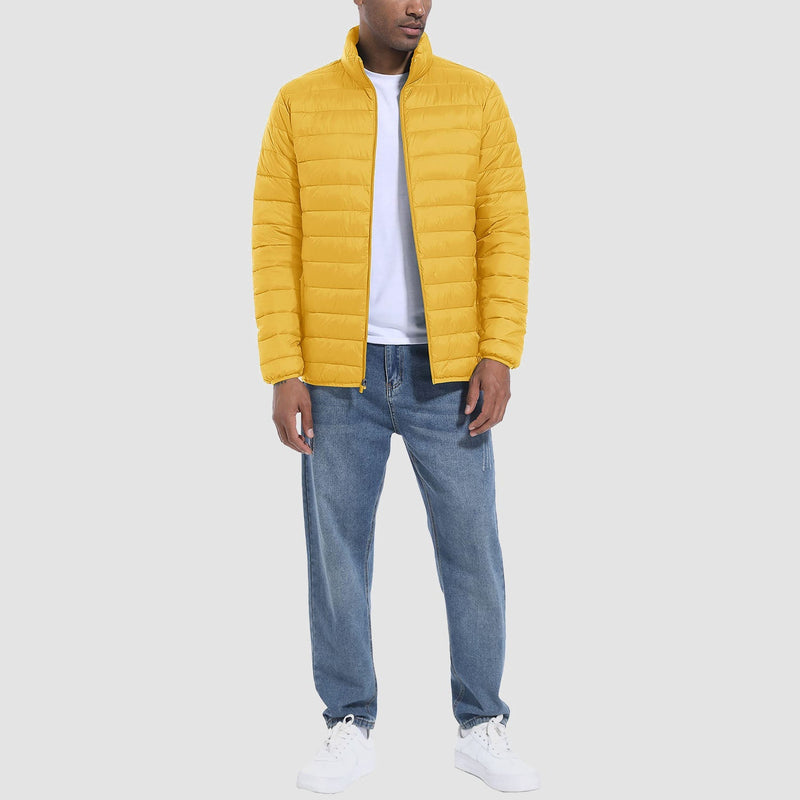 Men's Lightweight Water-Repellent Puffer Jacket - Stylish Winter Coat for Ultimate Warmth and Comfort