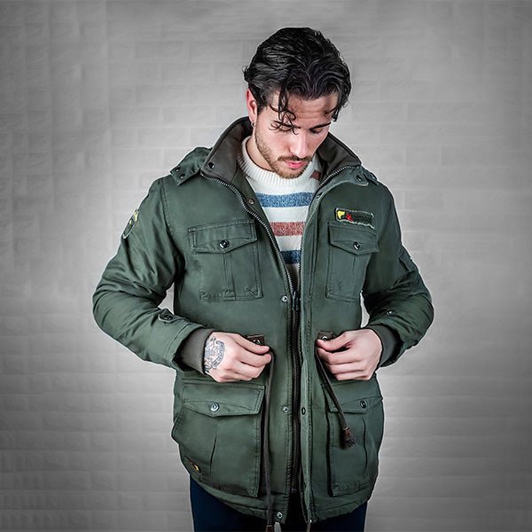 Men's Fleece-Lined Winter Military Parka Jacket - Warm, Waterproof & Stylish Outerwear for Cold Weather
