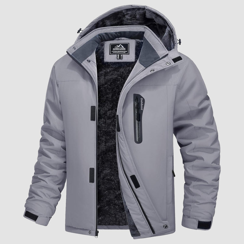 Men's Water-Resistant Winter Coat - Insulated Ski & Snow Jacket with Adjustable Hood