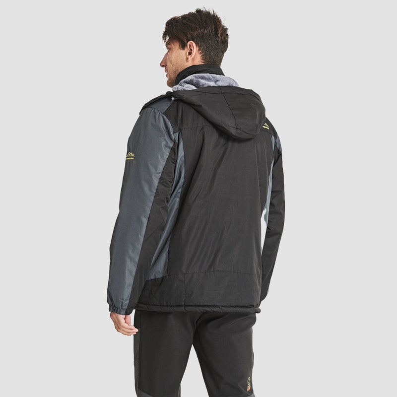 Men's Water-Resistant Ski Jacket - Insulated Fleece Lined Winter Coat for Cold Weather