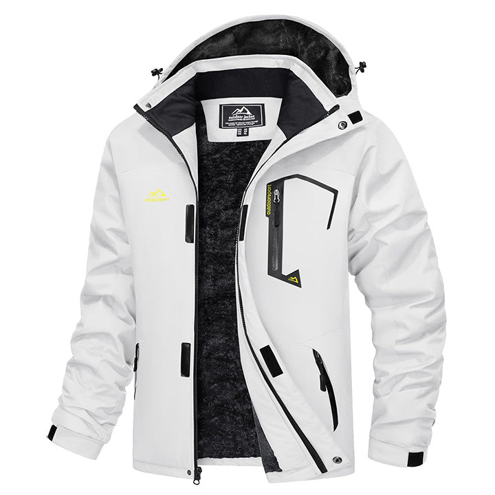 Men's Water-Repellent Winter Ski Jacket with Fleece Lining - Insulated, Breathable, and Stylish Outerwear for Cold Weather Adventures