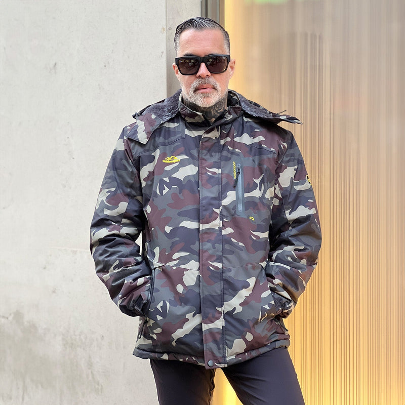 Men's Water-Repellent Winter Ski Jacket with Fleece Lining - Insulated, Breathable, and Stylish Outerwear for Cold Weather Adventures