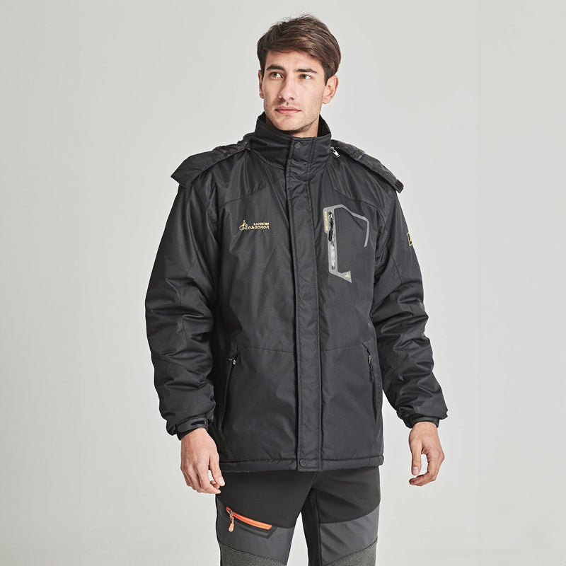 Men's Water-Repellent Winter Ski Jacket with Fleece Lining - Insulated, Breathable, and Stylish Outerwear for Cold Weather Adventures