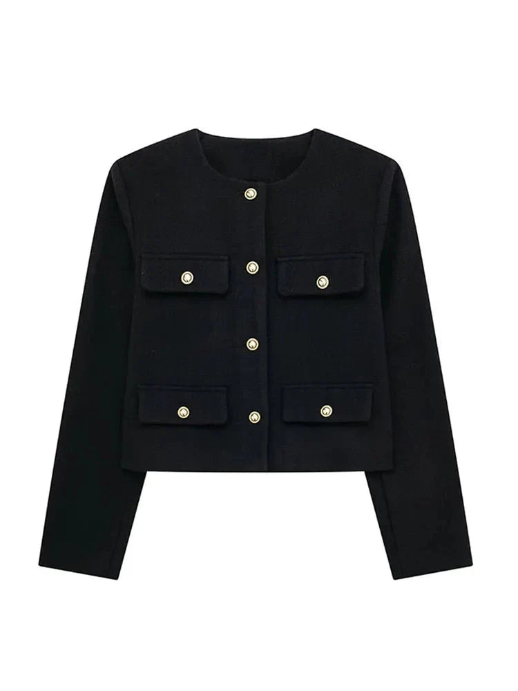 Tailored Fit Women's Tweed Blazer - Stylish & Elegant Outerwear for Every Occasion