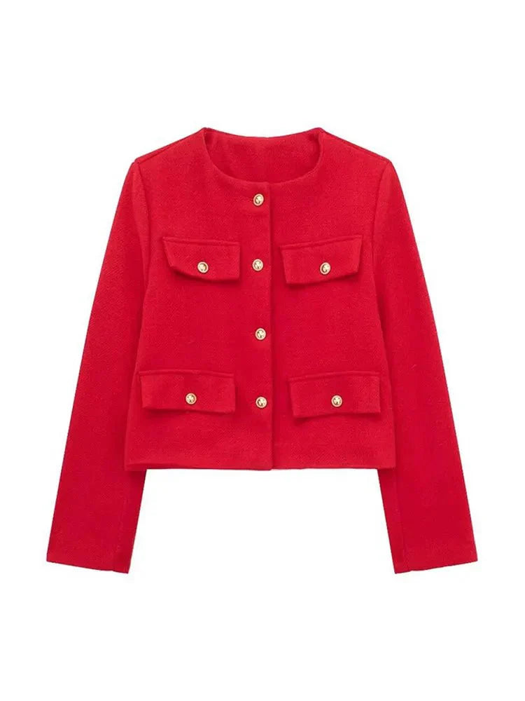 Tailored Fit Women's Tweed Blazer - Stylish & Elegant Outerwear for Every Occasion