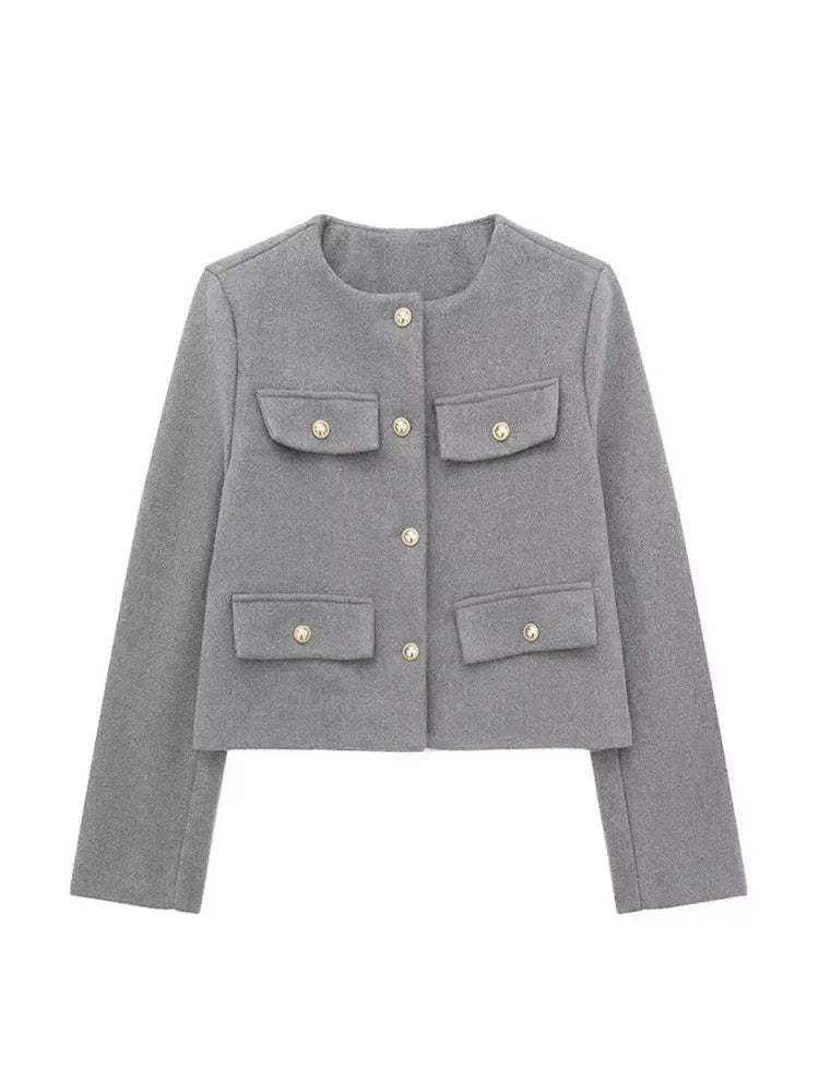 Tailored Fit Women's Tweed Blazer - Stylish & Elegant Outerwear for Every Occasion