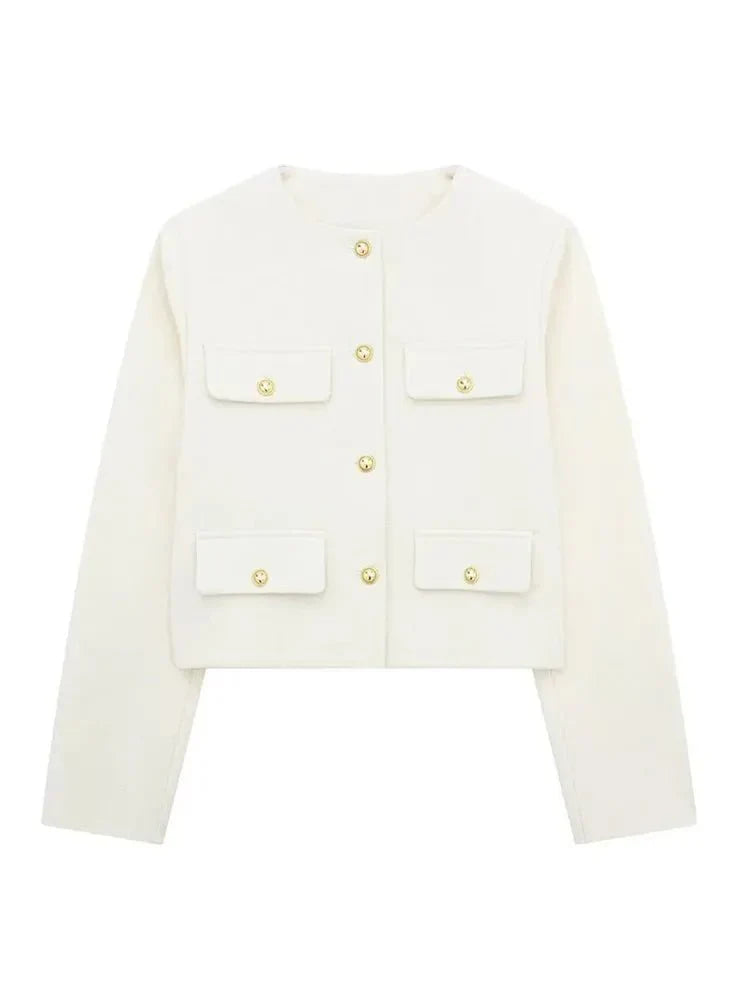 Tailored Fit Women's Tweed Blazer - Stylish & Elegant Outerwear for Every Occasion