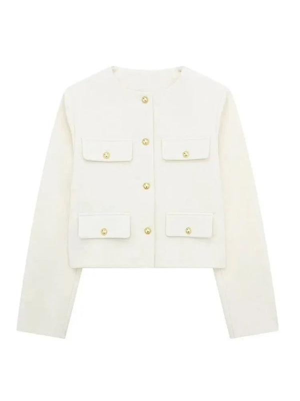 Tailored Fit Women's Tweed Blazer - Stylish & Elegant Outerwear for Every Occasion