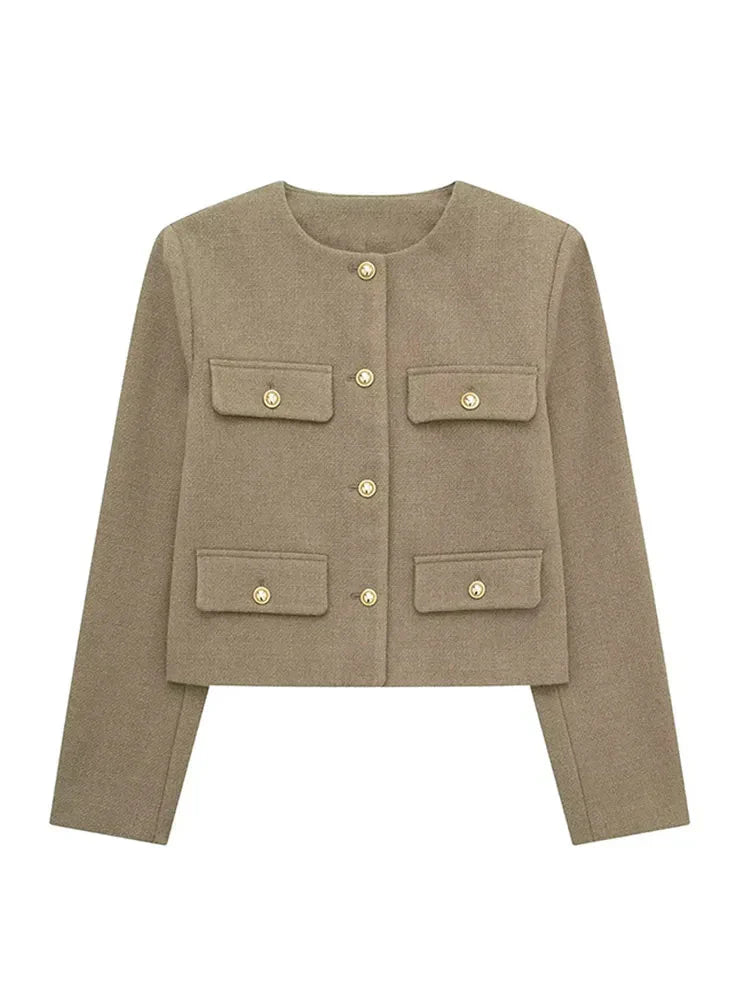 Tailored Fit Women's Tweed Blazer - Stylish & Elegant Outerwear for Every Occasion