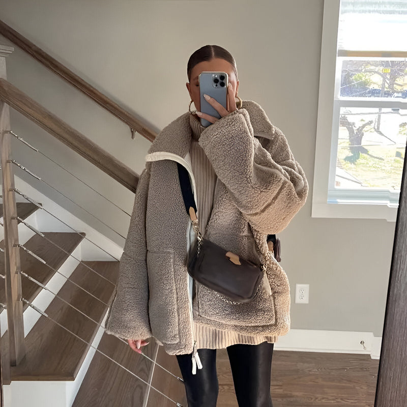 Patra Women's Teddy Jacket - Cozy & Stylish Fleece Outerwear for Ultimate Comfort