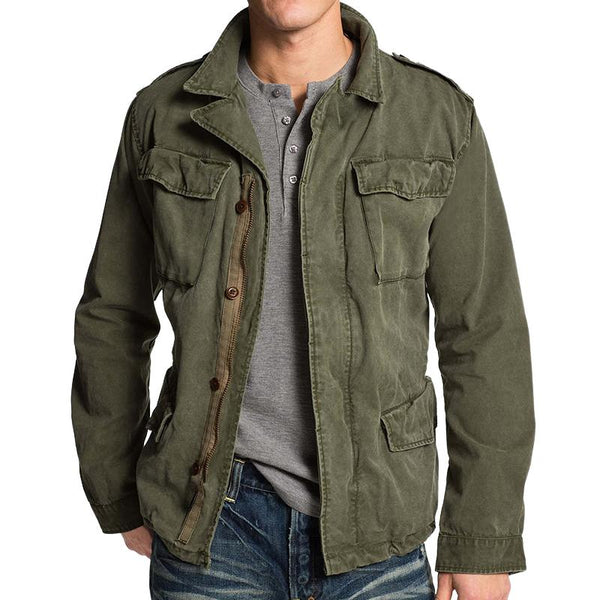 Men's Vintage Casual Field Jacket - Durable Workwear Outerwear, Style #67912635TO