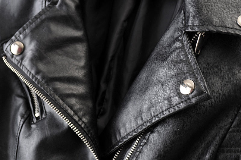 Avencea Women's Biker Leather Jacket - 2024 Edition | Stylish & Durable Motorcycle Jacket for Women