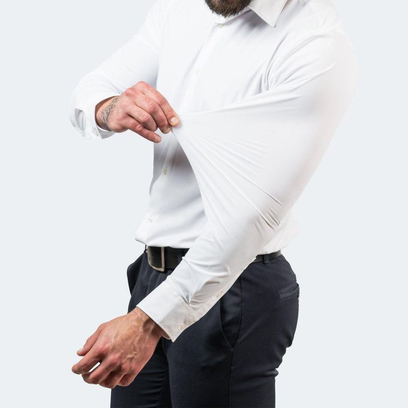 Men's Non-Iron Stretch Dress Shirt - Wrinkle-Free, Comfortable Fit, Perfect for Work & Formal Events