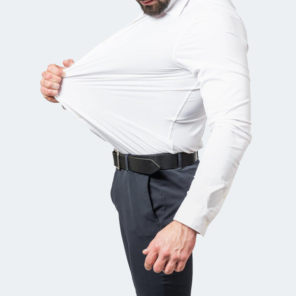 Men's Non-Iron Stretch Dress Shirt - Wrinkle-Free, Comfortable Fit, Perfect for Work & Formal Events