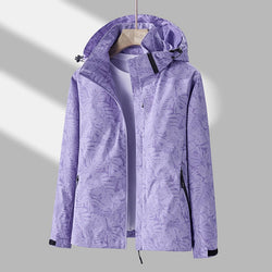 Women's Stylish Lightweight Waterproof Windproof Hooded Jacket - Perfect for Outdoor Adventures
