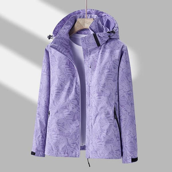 Women's Stylish Lightweight Waterproof Windproof Hooded Jacket - Perfect for Outdoor Adventures
