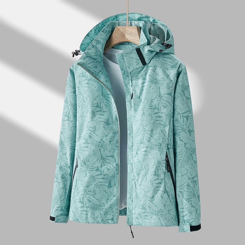 Women's Stylish Lightweight Waterproof Windproof Hooded Jacket - Perfect for Outdoor Adventures