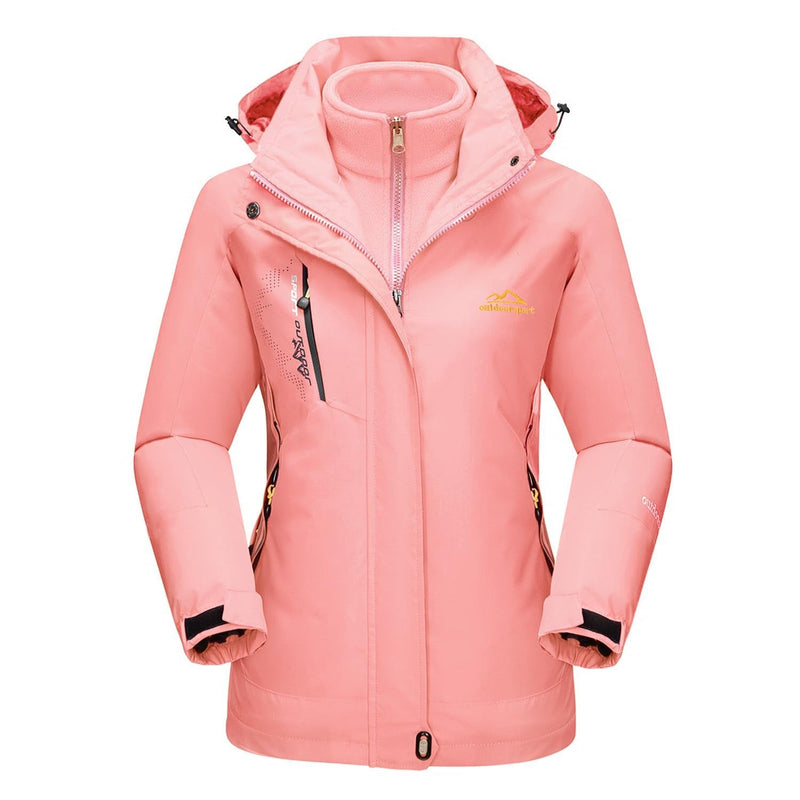 Women's 3-in-1 Waterproof Ski Jacket with Removable Fleece Liner - Versatile Winter Outerwear for Skiing & Outdoor Activities
