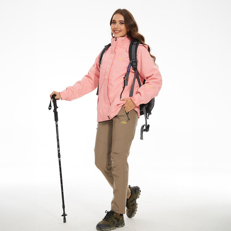 Women's 3-in-1 Waterproof Ski Jacket with Removable Fleece Liner - Versatile Winter Outerwear for Skiing & Outdoor Activities