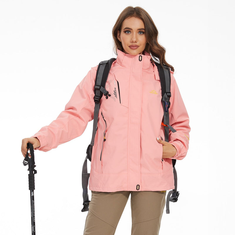 Women's 3-in-1 Waterproof Ski Jacket with Removable Fleece Liner - Versatile Winter Outerwear for Skiing & Outdoor Activities
