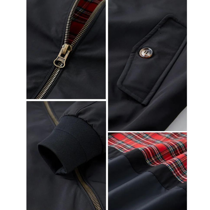 Men's Camden Heritage Tartan Lined Harrington Jacket - Classic Style & Comfort