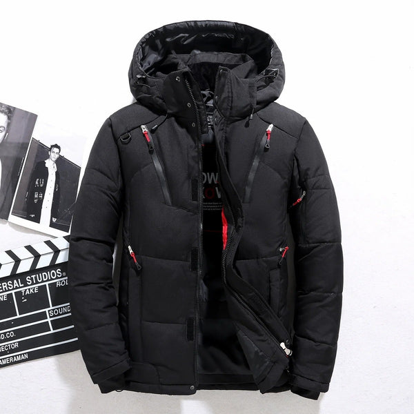 Men's Warm Thick Winter Jacket with Fur Lining & Hood | Perfect for Outdoor Activities & Cold Weather